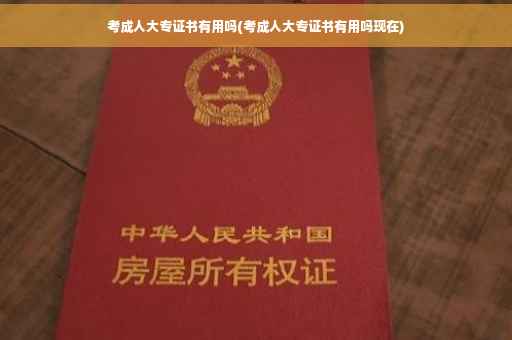 考成人大专证书有用吗(考成人大专证书有用吗现在)