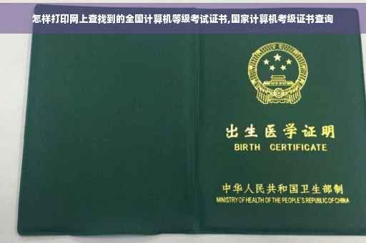 怎样打印网上查找到的全国计算机等级考试证书,国家计算机考级证书查询
