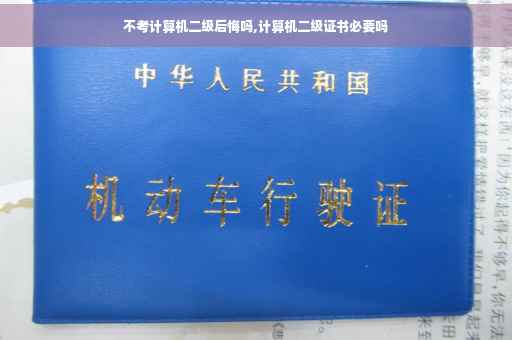 不考计算机二级后悔吗,计算机二级证书必要吗