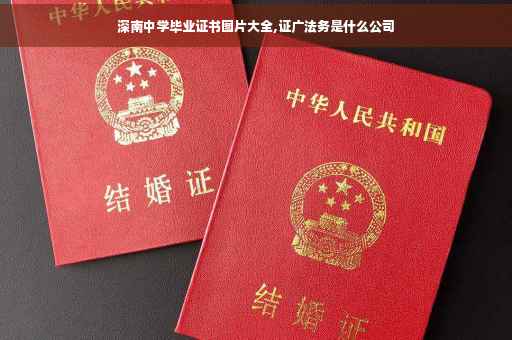 深南中学毕业证书图片大全,证广法务是什么公司