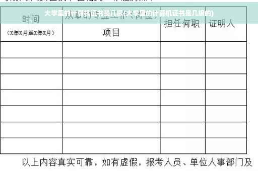 大学里的计算机证书是几级(大学里的计算机证书是几级的)