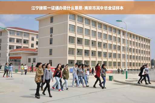 江宁牌照一证通办是什么意思-南京市高中毕业证样本