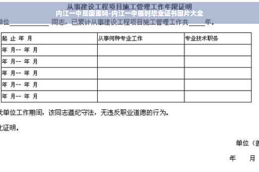 内江一中是国重吗-内江一中临时毕业证书图片大全