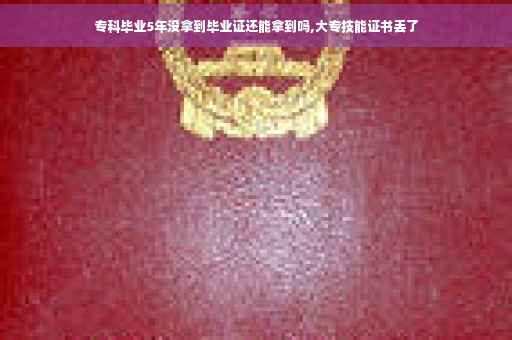 专科毕业5年没拿到毕业证还能拿到吗,大专技能证书丢了