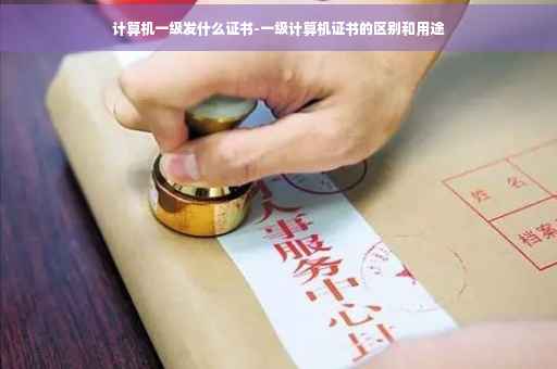 计算机一级发什么证书-一级计算机证书的区别和用途
