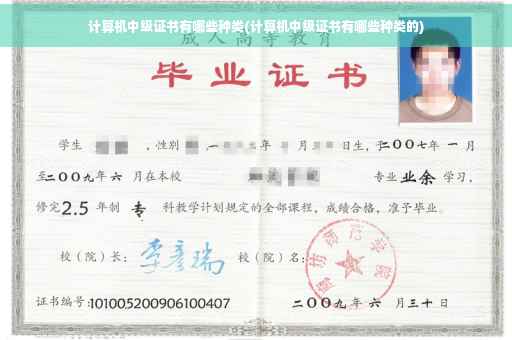 计算机中级证书有哪些种类(计算机中级证书有哪些种类的)