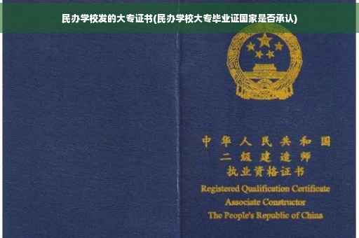 民办学校发的大专证书(民办学校大专毕业证国家是否承认)