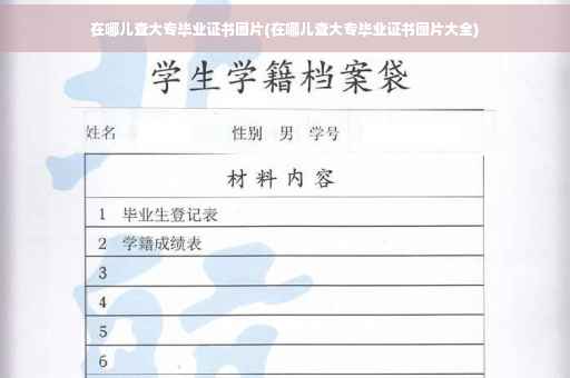 在哪儿查大专毕业证书图片(在哪儿查大专毕业证书图片大全)