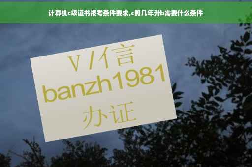 计算机c级证书报考条件要求,c照几年升b需要什么条件