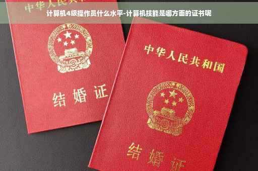 计算机4级操作员什么水平-计算机技能是哪方面的证书呢