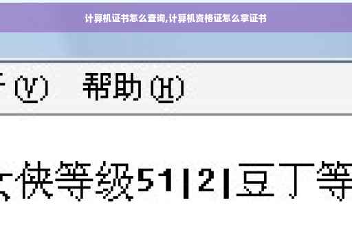 计算机证书怎么查询,计算机资格证怎么拿证书