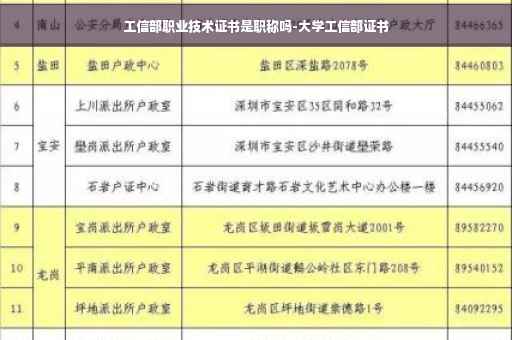 工信部职业技术证书是职称吗-大学工信部证书
