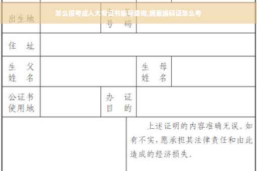 怎么报考成人大专证书编号查询,病案编码证怎么考