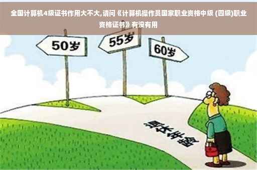 全国计算机4级证书作用大不大,请问《计算机操作员国家职业资格中级 (四级)职业资格证书》有没有用