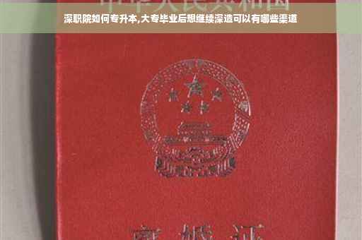 深职院如何专升本,大专毕业后想继续深造可以有哪些渠道