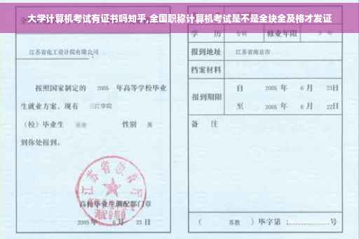 大学计算机考试有证书吗知乎,全国职称计算机考试是不是全块全及格才发证