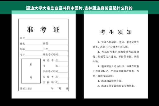 延边大学大专毕业证书样本图片,吉林延边身份证是什么样的