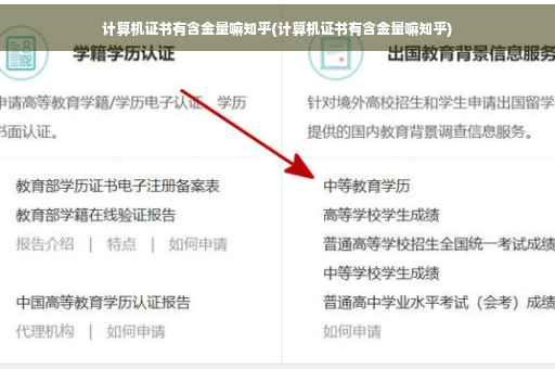 计算机证书有含金量嘛知乎(计算机证书有含金量嘛知乎)