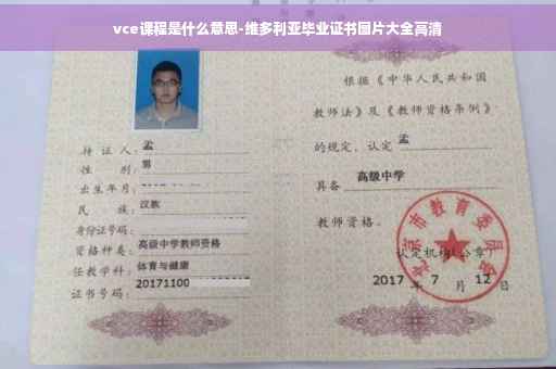 vce课程是什么意思-维多利亚毕业证书图片大全高清