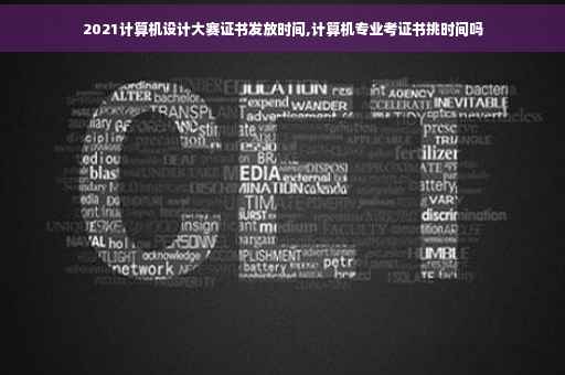 2021计算机设计大赛证书发放时间,计算机专业考证书挑时间吗