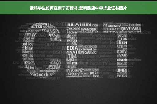 武鸣学生如何在南宁市读书,武鸣民族中学毕业证书图片