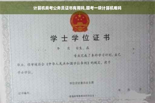 计算机类考公务员证书有用吗,国考一级计算机难吗