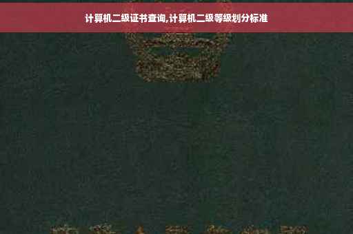 计算机二级证书查询,计算机二级等级划分标准