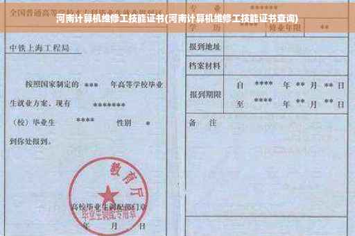 河南计算机维修工技能证书(河南计算机维修工技能证书查询)