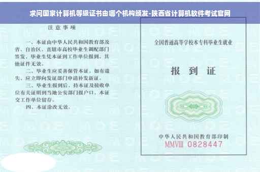求问国家计算机等级证书由哪个机构颁发-陕西省计算机软件考试官网