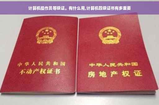 计算机操作员等级证。有什么用,计算机四级证书有多重要