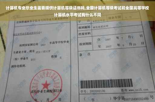 计算机专业毕业生需要提供计算机等级证书吗,全国计算机等级考试和全国高等学校计算机水平考试有什么不同
