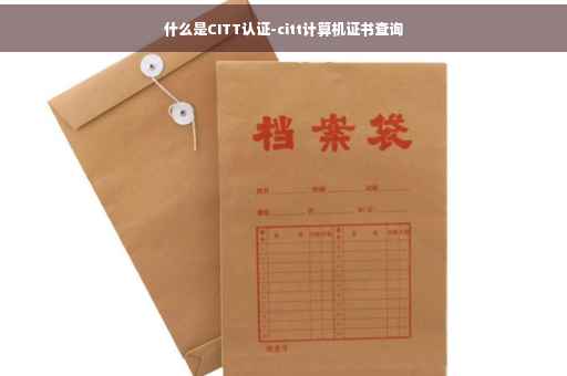 什么是CITT认证-citt计算机证书查询