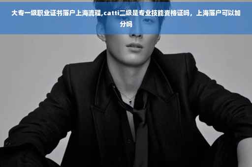 大专一级职业证书落户上海流程,catti二级是专业技能资格证吗，上海落户可以加分吗