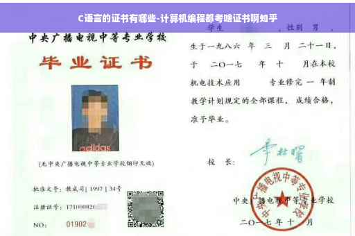 C语言的证书有哪些-计算机编程都考啥证书啊知乎
