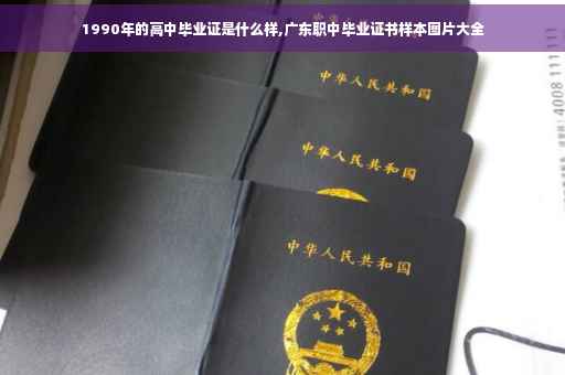 1990年的高中毕业证是什么样,广东职中毕业证书样本图片大全