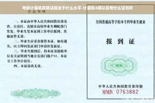 考到计算机四级证相当于什么水平-计算机4级以后考什么证书好