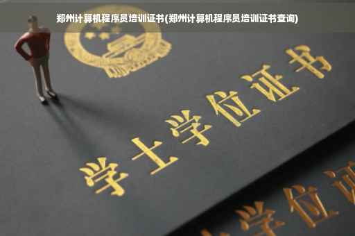 郑州计算机程序员培训证书(郑州计算机程序员培训证书查询)