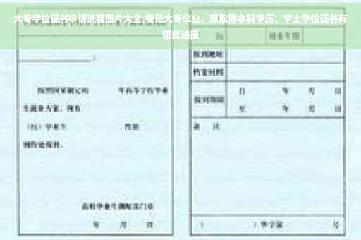 大专学位证书申请流程图片大全,我是大专毕业，想取得本科学历、学士学位证书有哪些途径