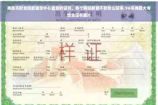 南昌市职业技能鉴定中心盖章的证书，各个网站都查不到怎么回事,96年南昌大专毕业证书图片