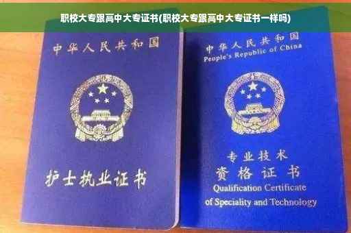 职校大专跟高中大专证书(职校大专跟高中大专证书一样吗)