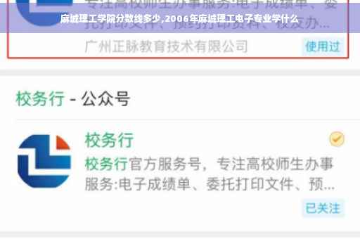 麻城理工学院分数线多少,2006年麻城理工电子专业学什么