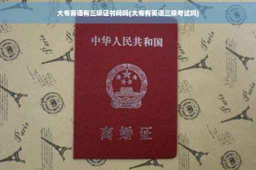 大专英语有三级证书吗吗(大专有英语三级考试吗)