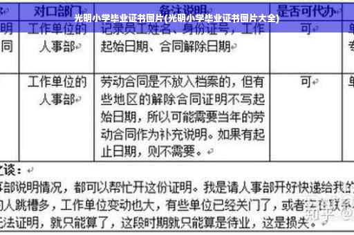 光明小学毕业证书图片(光明小学毕业证书图片大全)