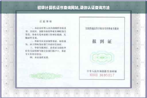 初级计算机证书查询网站,退休认证查询方法