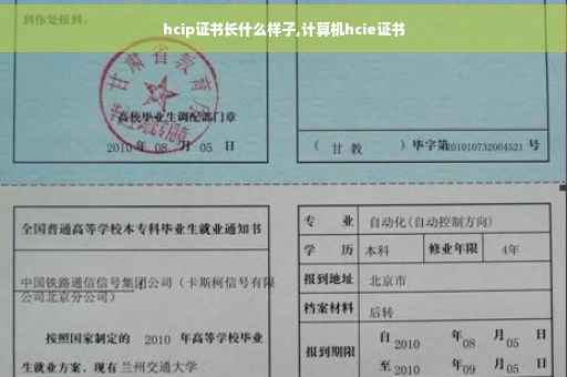 hcip证书长什么样子,计算机hcie证书