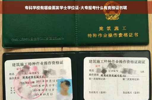 专科学校有哪些要发学士学位证-大专报考什么有资格证书呢