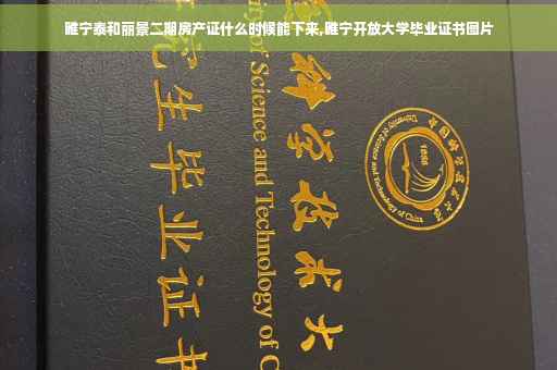 睢宁泰和丽景二期房产证什么时候能下来,睢宁开放大学毕业证书图片