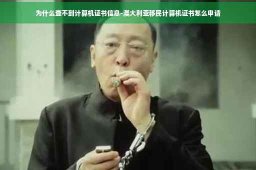 为什么查不到计算机证书信息-澳大利亚移民计算机证书怎么申请