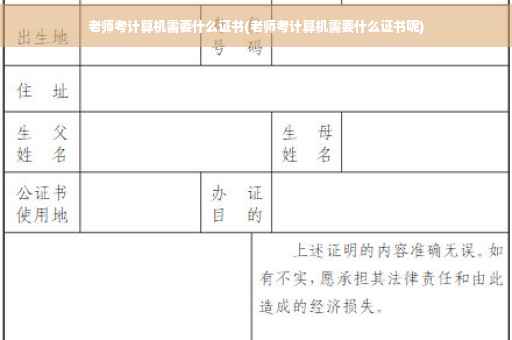 老师考计算机需要什么证书(老师考计算机需要什么证书呢)