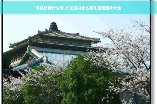 写奖状用什么笔-毕业证书怎么画儿童画图片大全